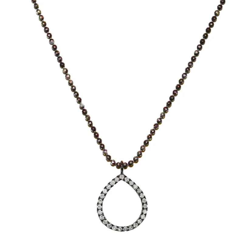 Elegant Necklace with Rubies-Chloe Necklace Silver