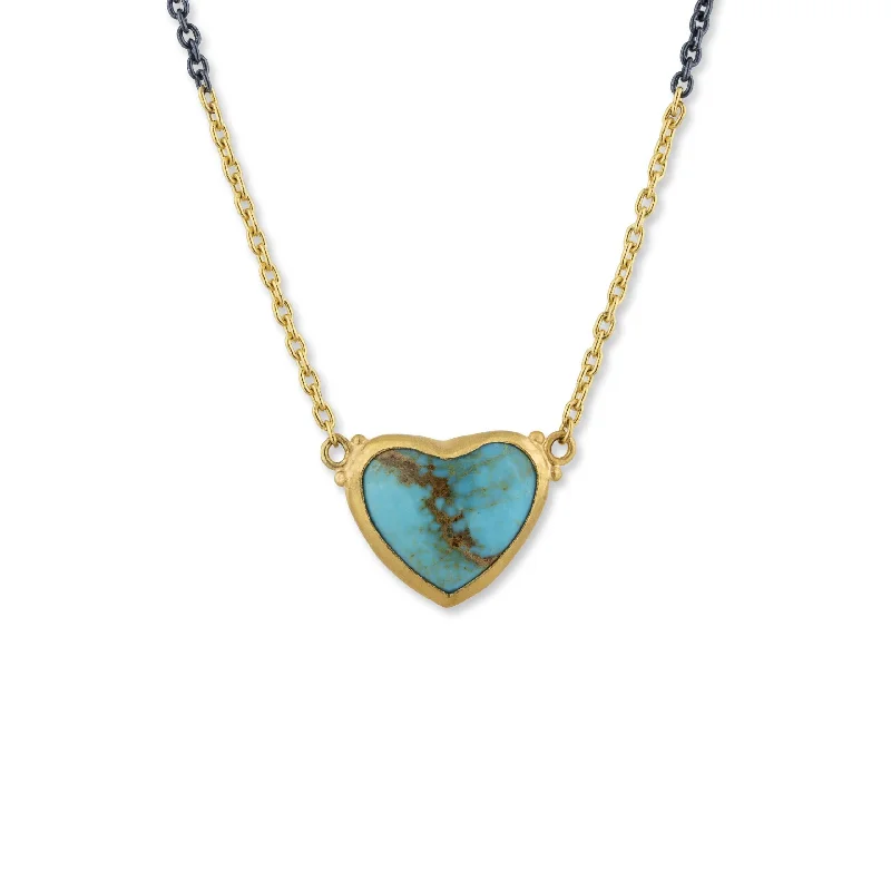 Simple Gemstone Necklace-Lika Behar "My Love" Turquoise Necklace