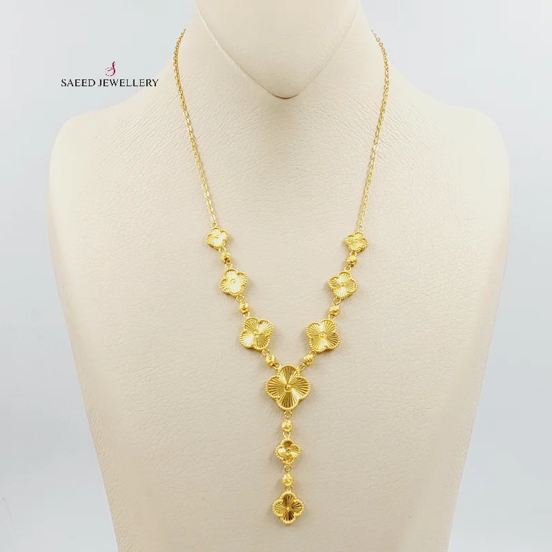 Elegant Sapphire Necklace-Balls Clover Necklace