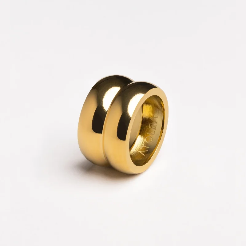 Stackable Rings for Women-Double Chunky Ring