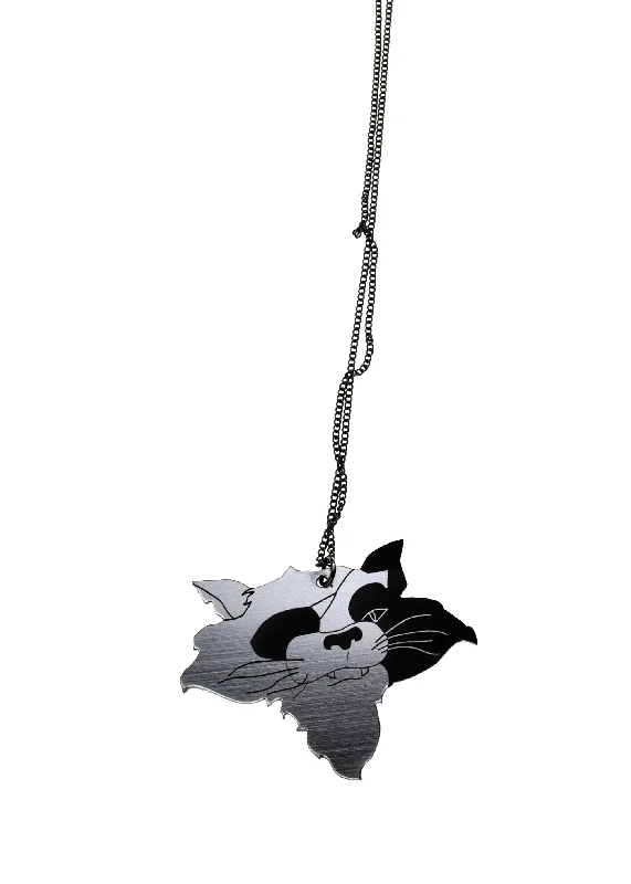 Trendy Necklace for Bridesmaids-LAST CHANCE - The Last Unicorn - Pirate Cat Necklace