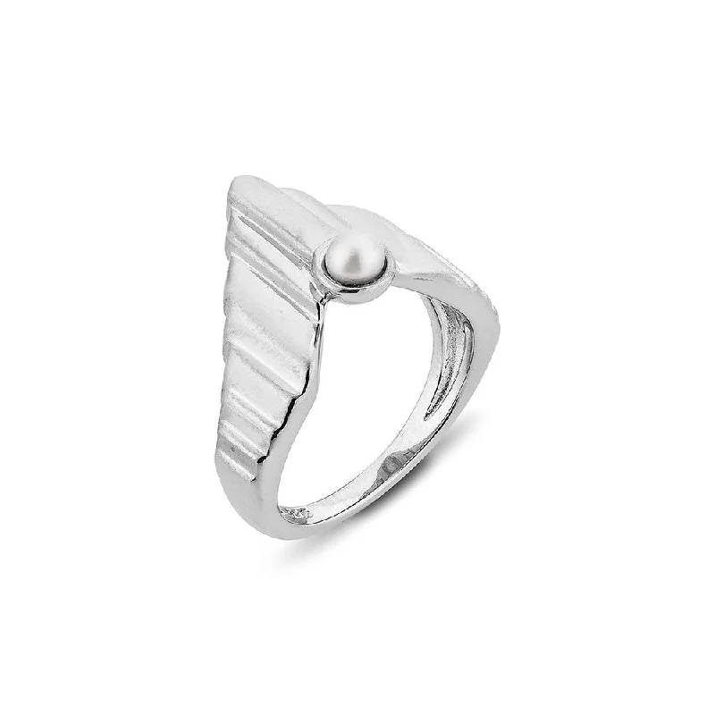 Dainty Engagement Ring-Babylon Upper Ring - Silver