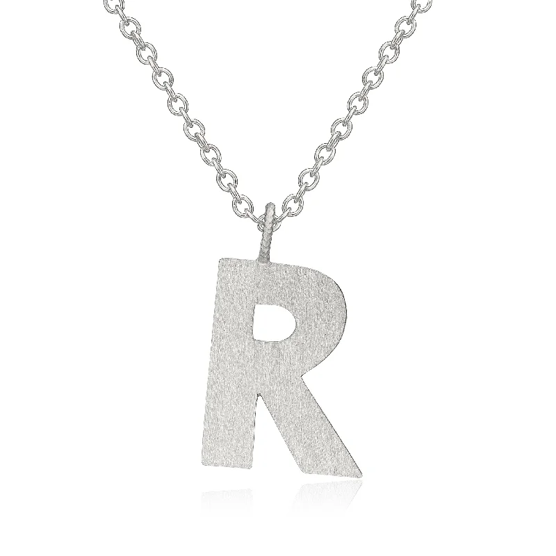 Classic Gold Necklace-Letter R Silver Necklace