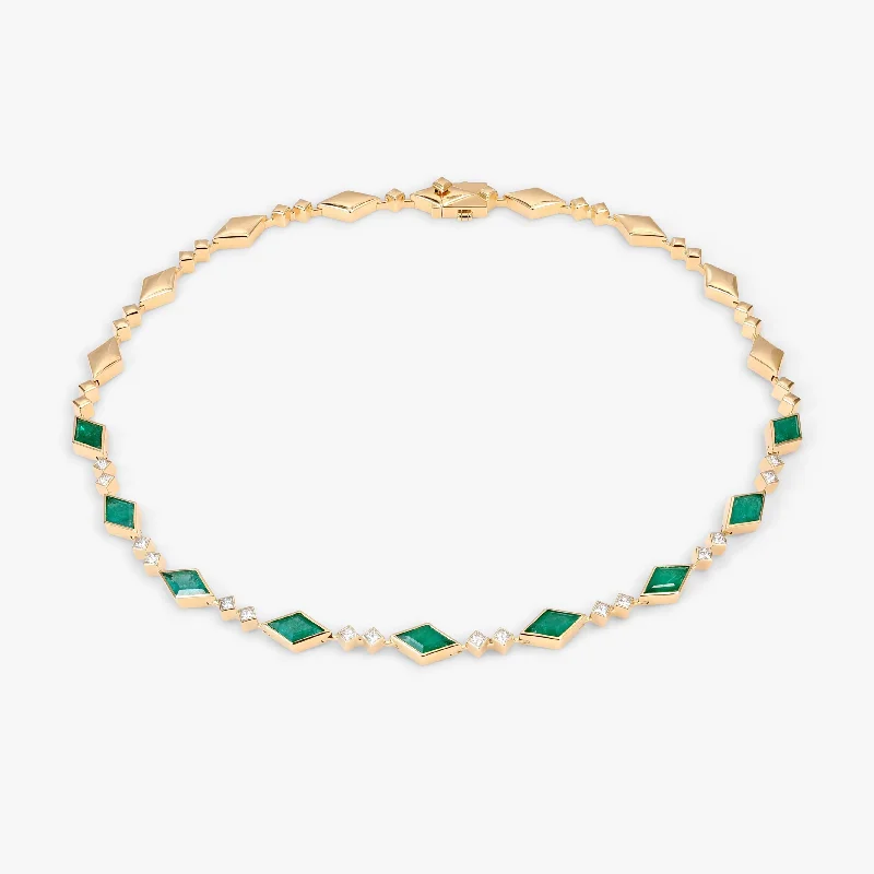 Fine Gold Necklace-Waha tennis necklace