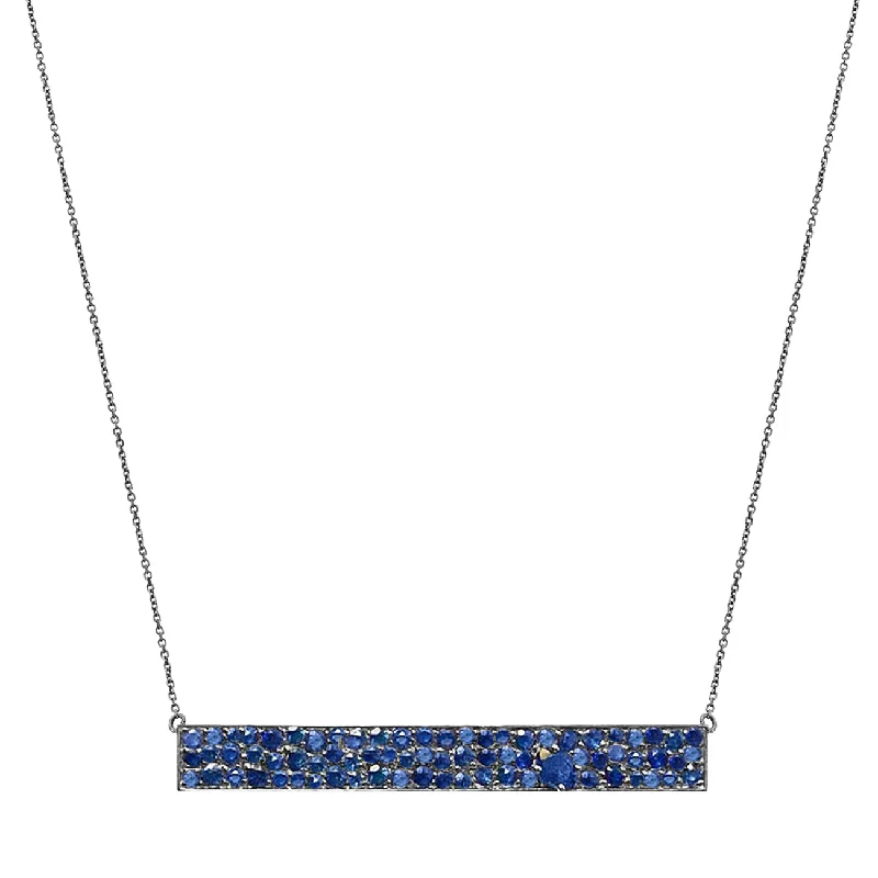 Women’s Layered Necklace-Stardust Necklace Silver Sapphire