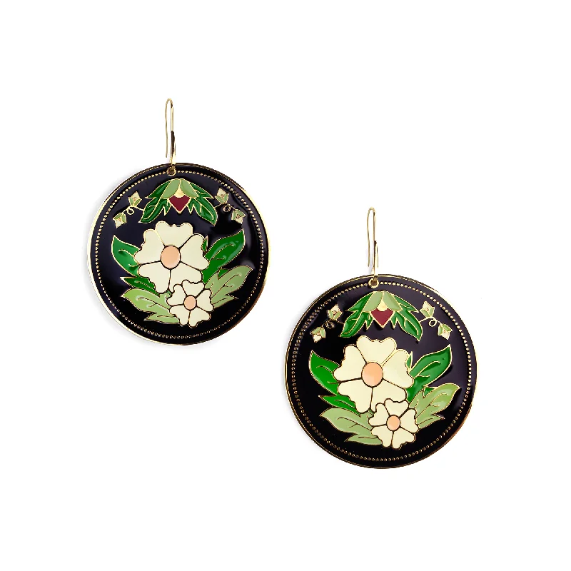 Lightweight Hoop Earrings-Berry Blossom Earrings