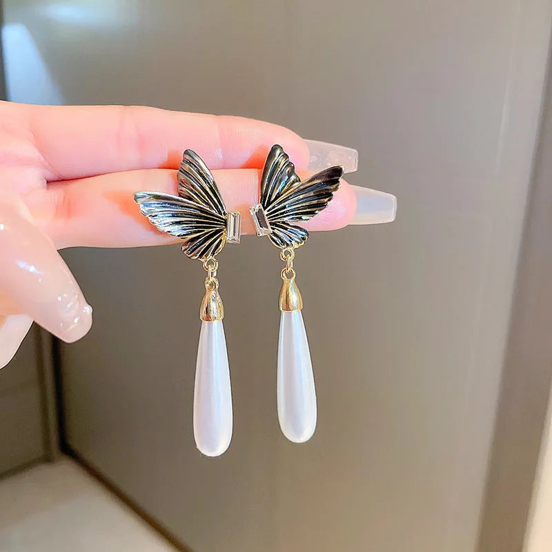 55 Silver Needle-Black (Butterfly Drops)