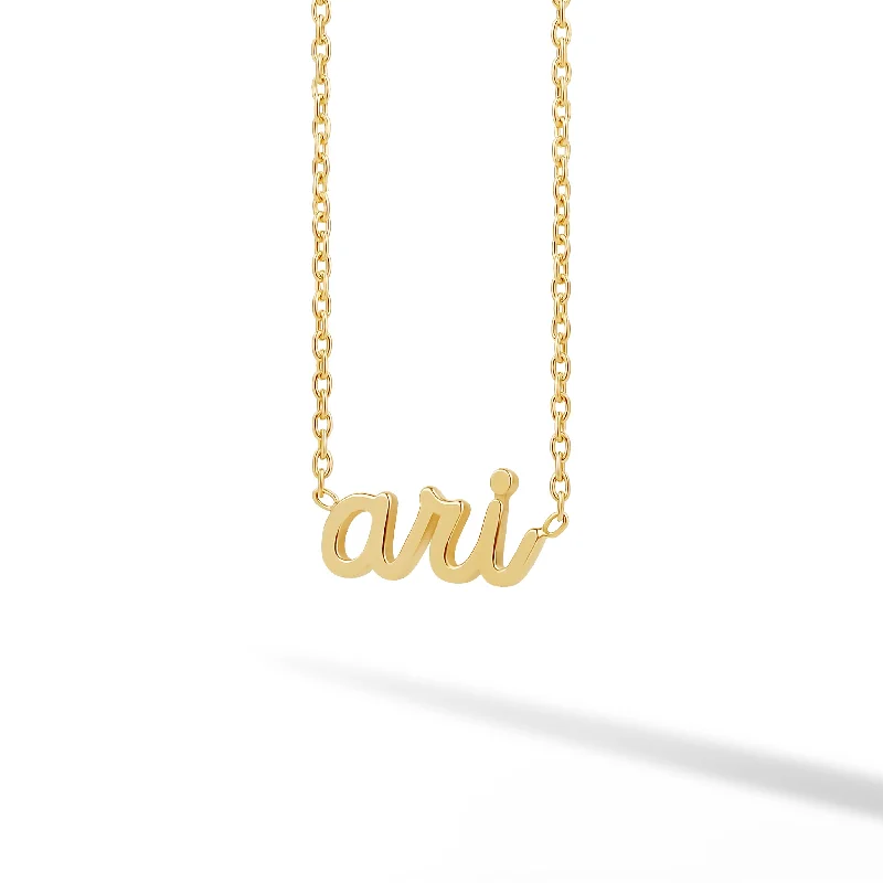 Personalized Gold Pendant Necklace-Single Name Necklace