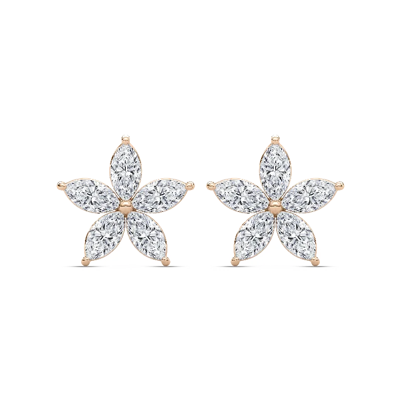 Crystal Earrings for Women-Floral-Shaped Earrings