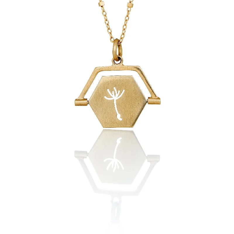 Gold Chain Necklace for Women-Dandelion 14K Gold Necklace