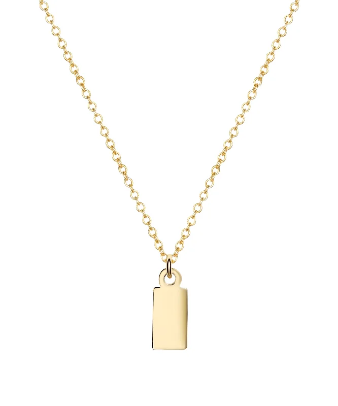 Modern Diamond Necklace-Georgy Tag Necklace