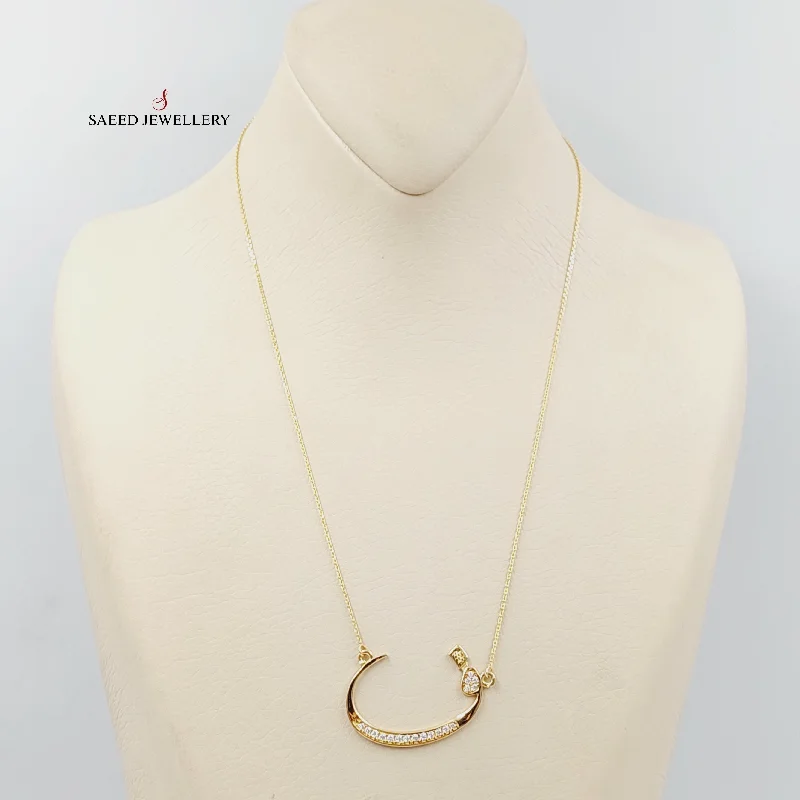 High-Quality Gemstone Necklace-Arabic Letter Necklace