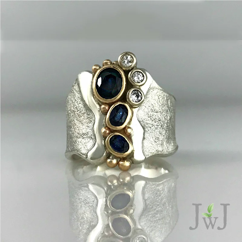 Custom Gold Ring-Blue EmPOWERing