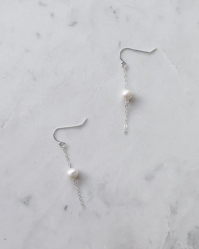 Bridal Earrings with Crystals-Freshwater Pearl Earrings