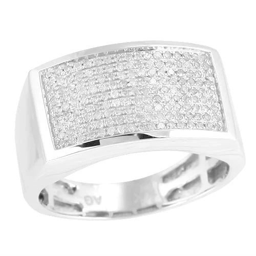 Custom Name Ring-10KW 0.50CTW FANCY DIAMOND MENS RING