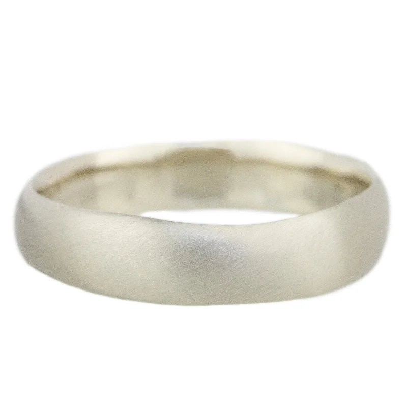 Elegant Wedding Ring for Bride-Organic Smooth Band