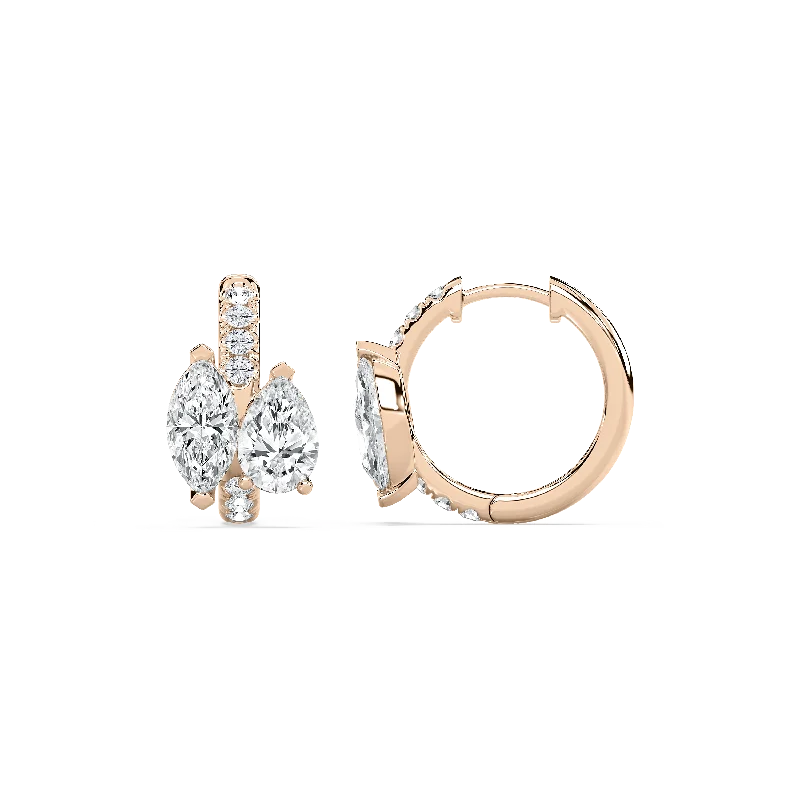 Classic Stud Earrings-Toi et Moi Hoop Earrings