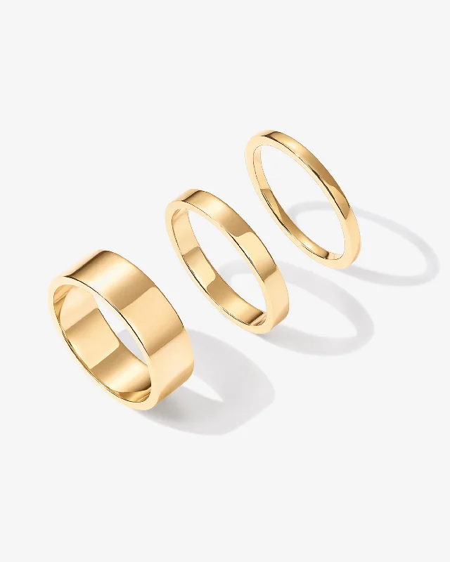 Classic Gold Ring-Classic Stacking Ring Set