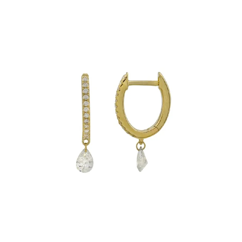 Unique Design Earrings-Diamond Huggies