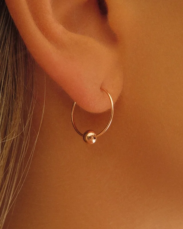 Small Hoop Earrings for Women-Classic Hoop Earrings - 14k Rose Gold Fill