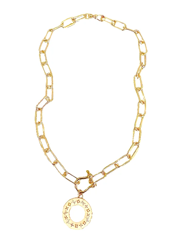 Diamond Necklace for Women-LV White Donut Link Necklace