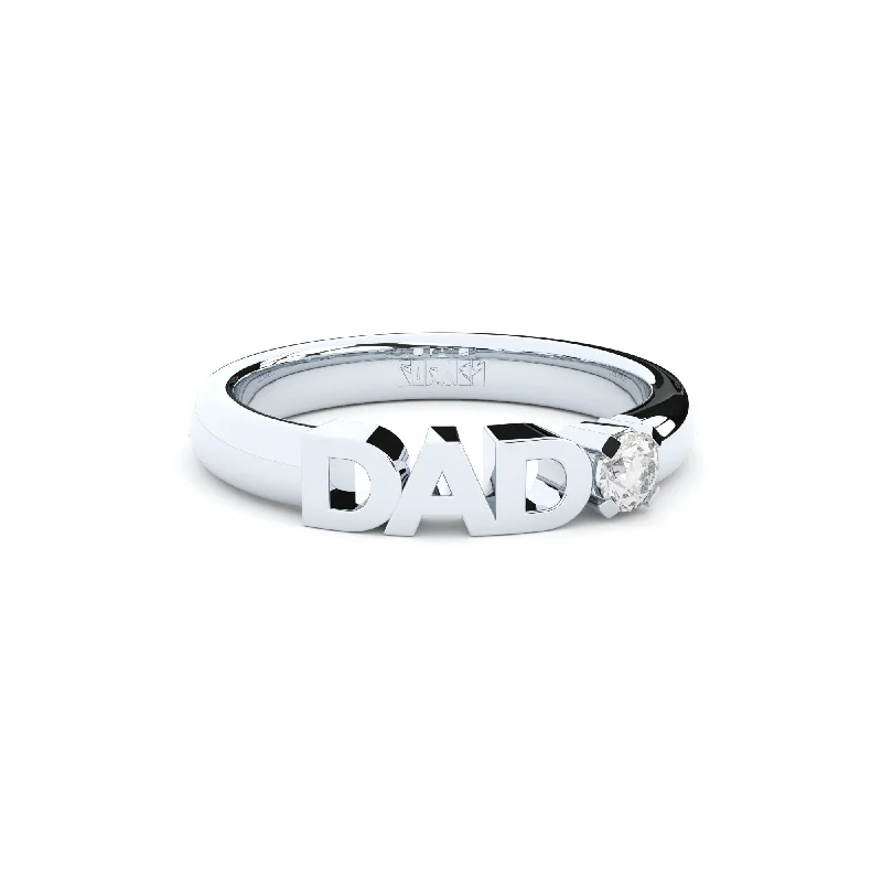 Gorgeous Wedding Band with Diamonds-BECOMING RING DAD